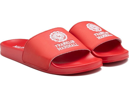 Franklin & Marshall Ανδρικές Παντόφλες Καλοκαιρινές Κολυμβητηρίου Κόκκινες FTUA0008S-0206