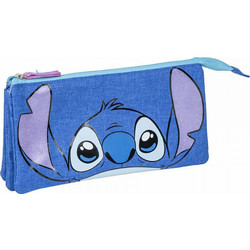Cerda Disney Lilo & Stitch Κασετίνα με 3 Θήκες Navy Μπλε 2700001132