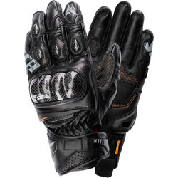 Seca Trackday Short Leather Gloves Black