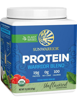 Sunwarrior Protein Warrior Blend Unflavoured Φυτική Πρωτεΐνη Χωρίς Λακτόζη & Γλουτένη 375gr