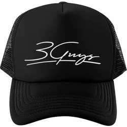 3Guys Caligraphy Ανδρικό Καπέλο Jockey με Δίχτυ Snapback Υφασμάτινο Μαύρο 1-124-1-40-4823