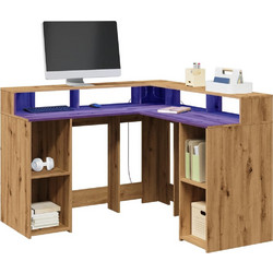 vidaXL Γωνιακό Γραφείο Ξύλινο 130x130x91cm 3309455