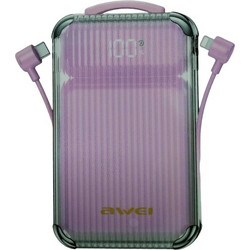 Awei P89K 009386PI Power Bank 10000mAh 22.5W με Θύρα USB-C Pink