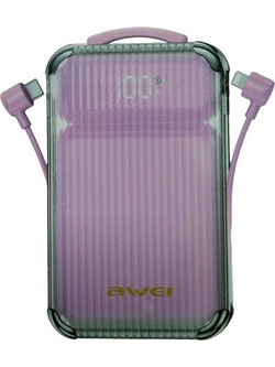Awei P89K 009386PI Power Bank 10000mAh 22.5W με Θύρα USB-C Pink