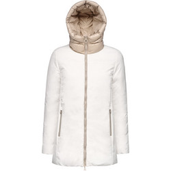 Geox Spherica Γυναικείο Μπουφάν Χειμωνιάτικο Softshell Μακρύ Εκρού W4628ATC191F1792