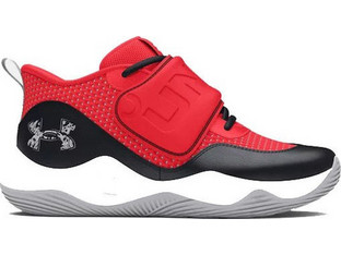 Under Armour Zone BB 2 Παιδικά Αθλητικά Παπούτσια για Μπάσκετ Μαύρα Κόκκινα 3026638-600