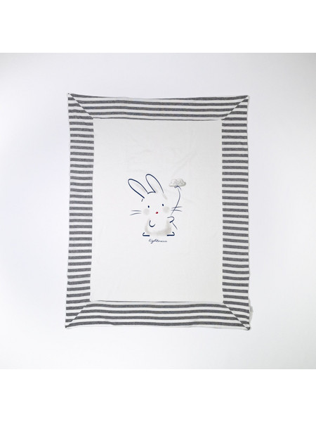 Ellepi Bunny 12544 Κουβέρτα Αγκαλιάς 709x90 Λευκή Γκρι