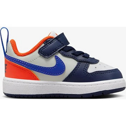 Nike Court Borough Παιδικά Sneakers Λευκά Μπλε DV5458-401