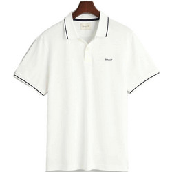 Gant Ανδρική Μπλούζα Polo Κοντομάνικη Λευκή 3G2062034-110