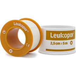 Leukoplast Leukopor Αδιάβροχη Υφασμάτινη Επιδεσμική Ταινία 2.5cm x 5m