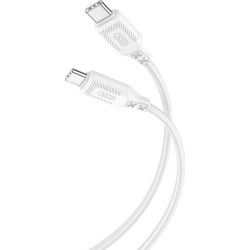 XO NB-Q236B Braided USB-C to USB-C 60W 1m White 6920680834242