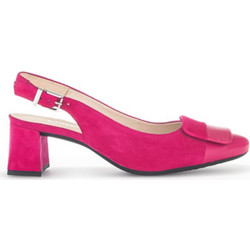 Gabor Ανατομικές Γόβες Suede Slingback με Χοντρό Χαμηλό Τακούνι Φούξια 22.262.21