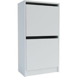 Alphab2b Παπουτσοθήκη Ξύλινη Λευκή M50xΠ28xY94cm GR-ROLF-3