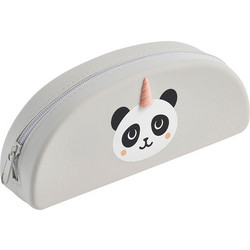 Miquelrius Back2Fun Puppies Panda Κασετίνα Βαρελάκι Γκρι 8422593165812