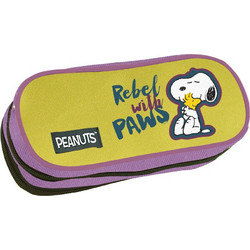 Back Me UP Peanuts Snoopy Rebel Κασετίνα με 2 Θήκες Κίτρινη 365-07141