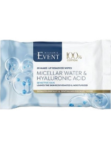 Event Hyaluronic Μαντηλάκια Ντεμακιγιάζ 2x20τμχ