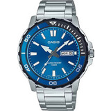 Casio Ανδρικό Ρολόι με Ασημί Μεταλλικό Μπρασελέ MTD-125D-2A1