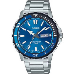 Casio Ανδρικό Ρολόι με Ασημί Μεταλλικό Μπρασελέ MTD-125D-2A1