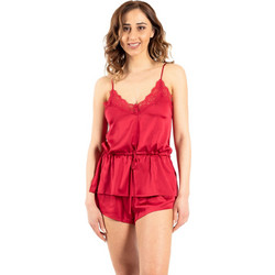 Admas Babydoll Καλοκαιρινό Σατέν Κόκκινο 54590