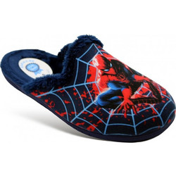Fame Spider-Man Χειμερινές Παιδικές Παντόφλες για Αγόρια με Γούνα Navy Μπλε SL6075-17