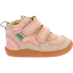 Kickers Παιδικά Μποτάκια Ροζ Δερμάτινα με Σκρατς 972590-10-131