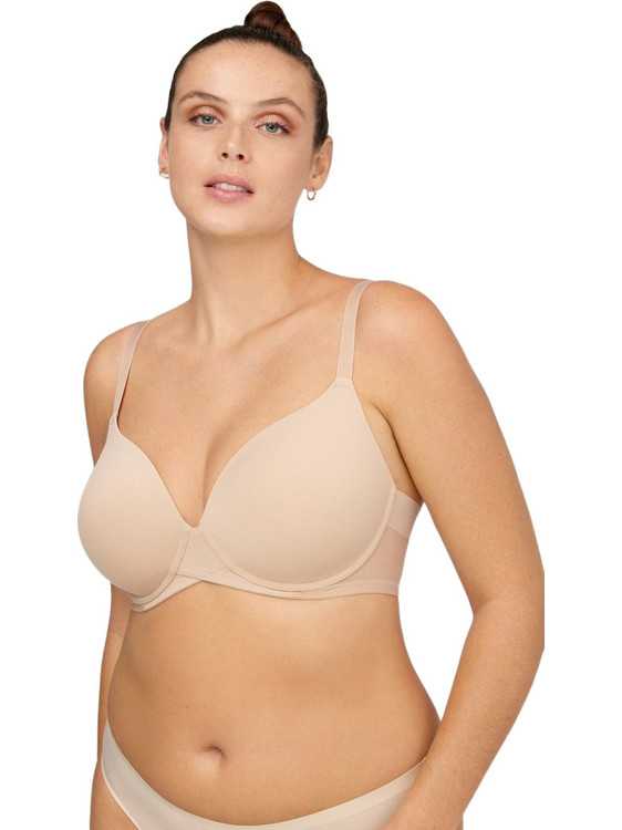 Promise Σουτιέν Push Up με Μπανέλα Μπεζ W1831-128