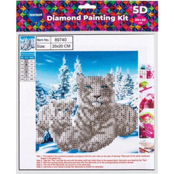 Centrum Τίγρεις Κορνίζα Diamond Painting Kit 20x20cm 89740