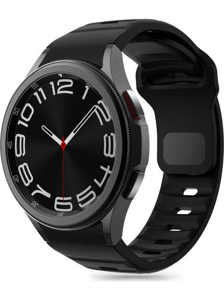 Tech-Protect Silicone Line Λουράκι Σιλικόνης Black (Samsung Galaxy Watch 4 / 5 / 5 Pro / 6 / 7 / FE)