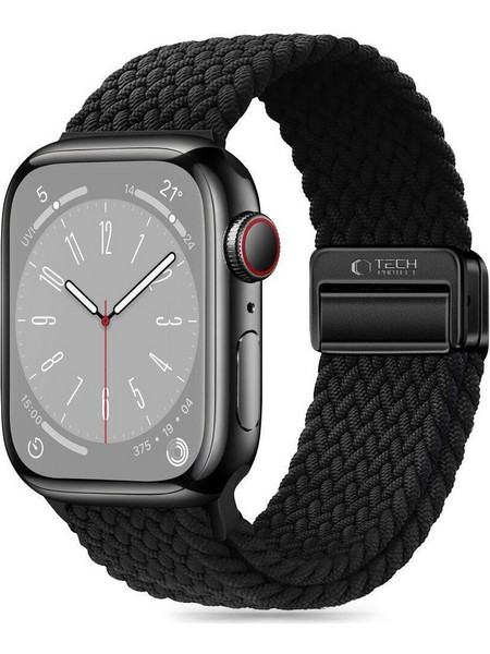 Tech-Protect Nylon Mag Λουράκι Υφασμάτινο Black (Apple Watch 38 / 40 / 41mm)