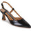 JB Martin Lison Γόβες Slingback Δερμάτινες με Λεπτό Χαμηλό Τακούνι Μαύρες AJJ733-31