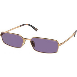 Prada PRA60S 7OE010 Γυναικεία Γυαλιά Ηλίου Ορθογώνια Μεταλλικά Χρυσά με Μωβ Φακό