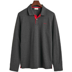 Gant Ανδρική Μπλούζα Polo Μακρυμάνικη Ανθρακί 3G2065004-095