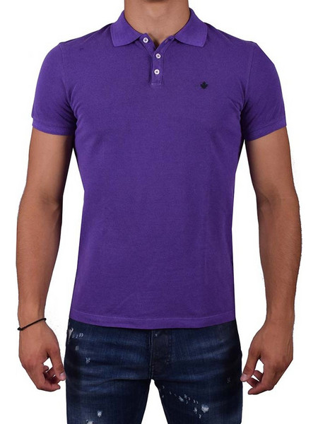 Dsquared2 Ανδρική Μπλούζα Polo Κοντομάνικη Μωβ S74GD0076S22743-382