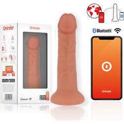 Oninder Large Bogota Vibrator Ρεαλιστικός Δονητής για Ζευγάρια με App Control 22cm Flesh