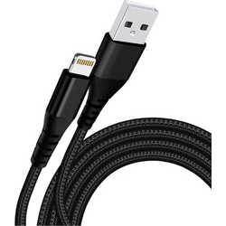 Jes IETUC-L Braided USB-A to Lightning Cable 1m Black 001041007