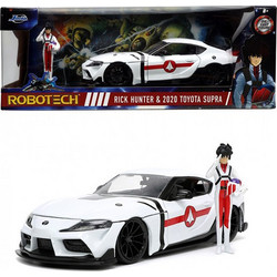 Jada Robotech Rick Hunter & 2020 Toyota Supra Πλαστικό Μοντέλο Αυτοκίνητου 1:24