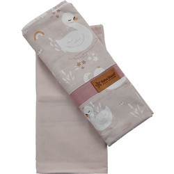 Bebe Stars Swan Σετ Βρεφικά Σεντόνια Λίκνου Βαμβακερά 80x110 Pink