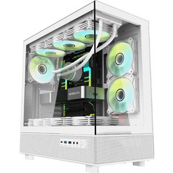 Darkflash DPX90 White Gaming Midi Tower Κουτί Υπολογιστή με Πλαϊνό Παράθυρο