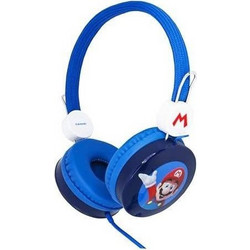 OTL Super Mario Kids Core Ενσύρματα Παιδικά Ακουστικά On Ear Λευκά Μπλε