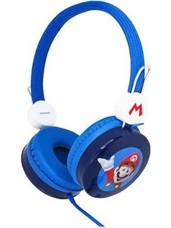 OTL Super Mario Kids Core Ενσύρματα Παιδικά Ακουστικά On Ear Λευκά Μπλε