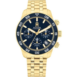 Tommy Hilfiger TH85 Ανδρικό Ρολόι Χρονογράφος με Χρυσό Μεταλλικό Μπρασελέ 1792158
