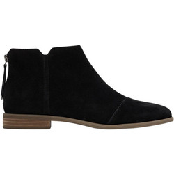 Toms Γυναικεία Μποτάκια Αστραγάλου Suede Μαύρα με Χοντρό Χαμηλό Τακούνι 10021303