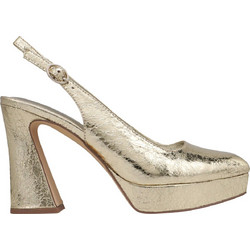 Katy Perry The Square Γόβες Slingback με Χοντρό Ψηλό Τακούνι & Φιάπα Χρυσές KP2973-GLD