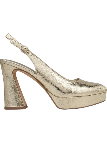 Katy Perry The Square Γόβες Slingback με Χοντρό Ψηλό Τακούνι & Φιάπα Χρυσές KP2973-GLD