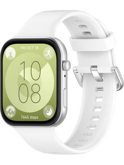 Silver Buckle Λουράκι Σιλικόνης White (Huawei Watch Fit 3)