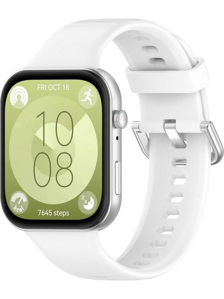 Silver Buckle Λουράκι Σιλικόνης White (Huawei Watch Fit 3)