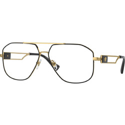 Versace VE1287 1443 Ανδρικός Σκελετός Γυαλιών Οράσεως Μεταλλικός Χρυσός Μαύρος