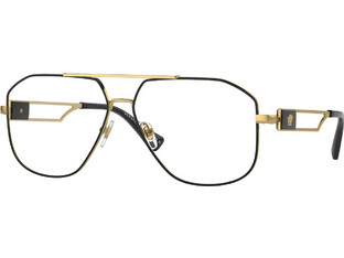 Versace VE1287 1443 Ανδρικός Σκελετός Γυαλιών Οράσεως Μεταλλικός Χρυσός Μαύρος
