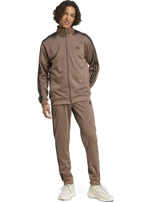 Adidas 3-Stripes Essentials Ανδρικό Σετ Φόρμας Καφέ JD9862