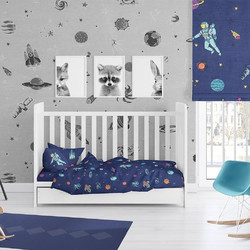 Dimcol Space 189 Βρεφικό Πάπλωμα Κούνιας 160x120cm Navy Μπλε